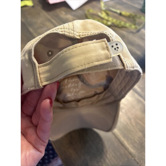 Outer Banks NC Beige Yellow 100% Cotton Embroidered Hat Cap Lockee Headwear - Picture 3 of 6